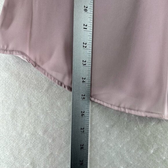 Express Top Womens Sz XS Chiffon Trim Satin Embellished Pleated Sleeveless Pink - Picture 10 of 10